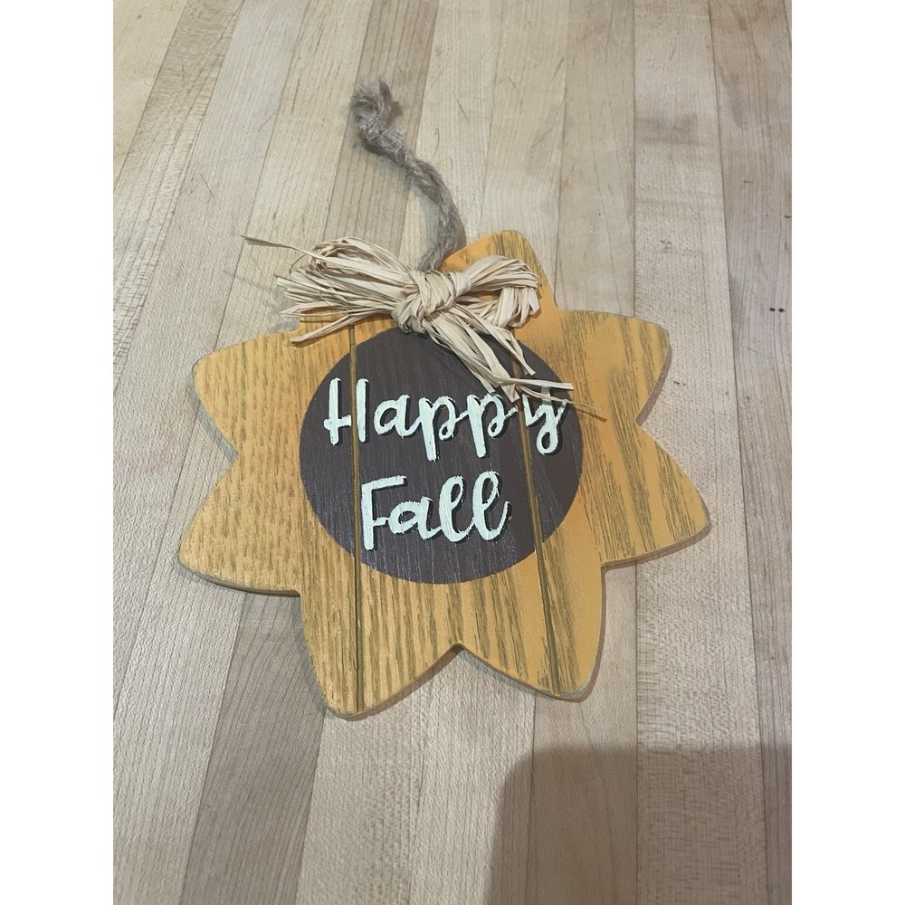 Sunflower AGD Fall Decor - Happy Fall Wood Sunflower Door Knob Hanger